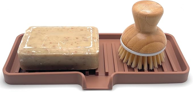 Happitasa Silicone Soap Dish Tray and Sponge Holder - Image 4
