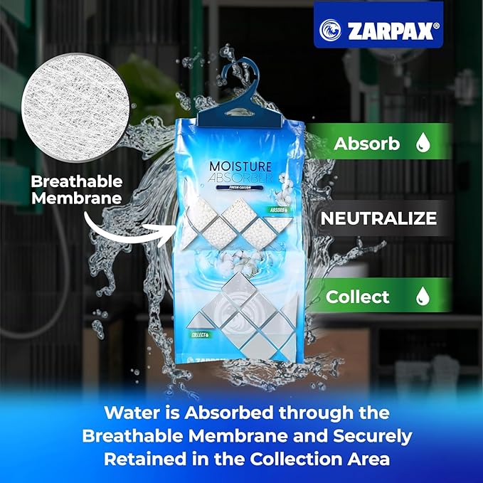 Hanging Moisture Absorber Fresh Cotton 10.6 oz/300g | Moisture Absorbing Bags - Image 4