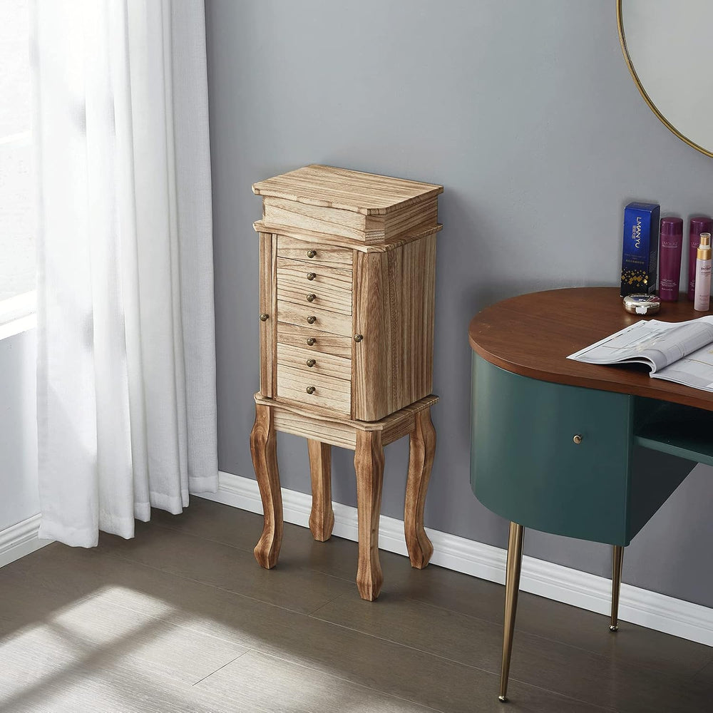 Emfogo Standing Jewelry Armoire, 7 Drawers & 2 Side Doors Jewelry Amoire ...