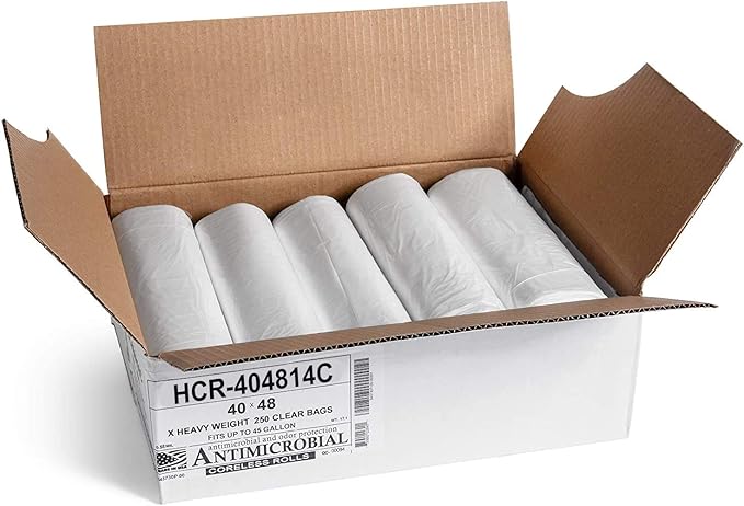 Aluf Plastics High Density Trash Bags, 45 Gallon, 14 Micron, - Image 2
