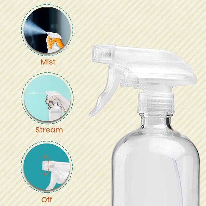 Clear Glass Spray Bottles For Cleaning Solutions - Image 4