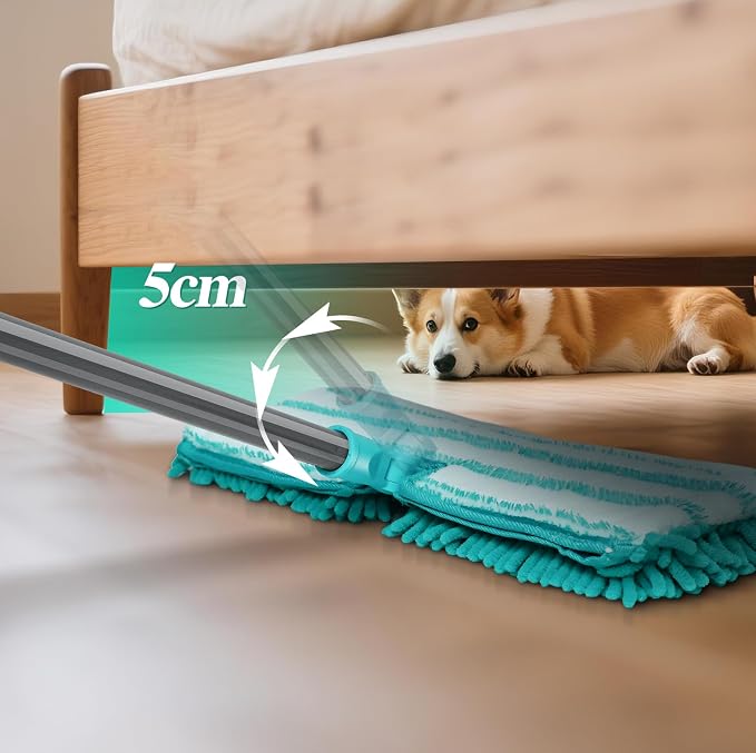 MASTERTOP Microfiber Flat Mop, Double-Sided Dust Mop - Image 2
