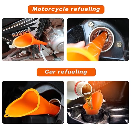 4 Pcs Plastic Long Neck Oil Funnel - Image 6