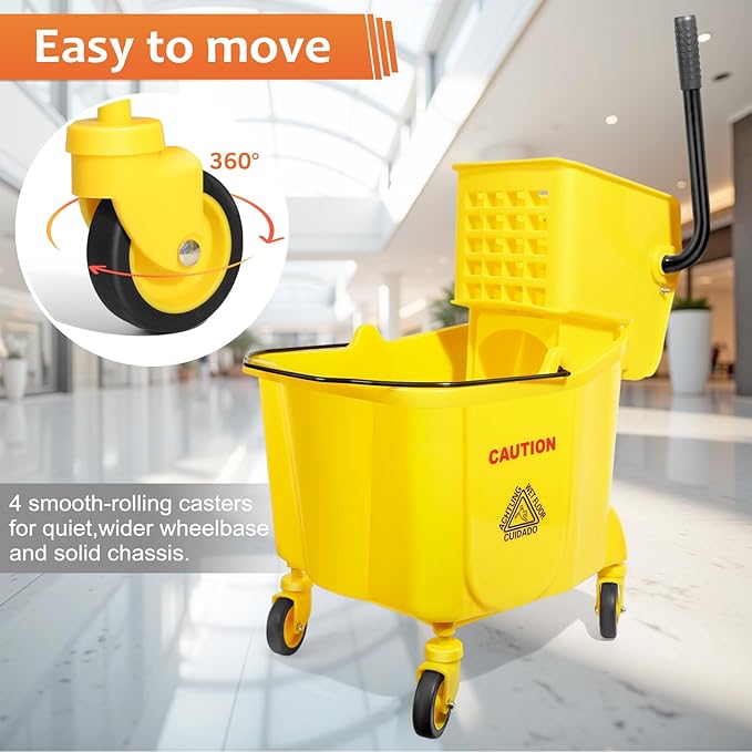 38 Qt Commercial Mop Bucket - Image 4