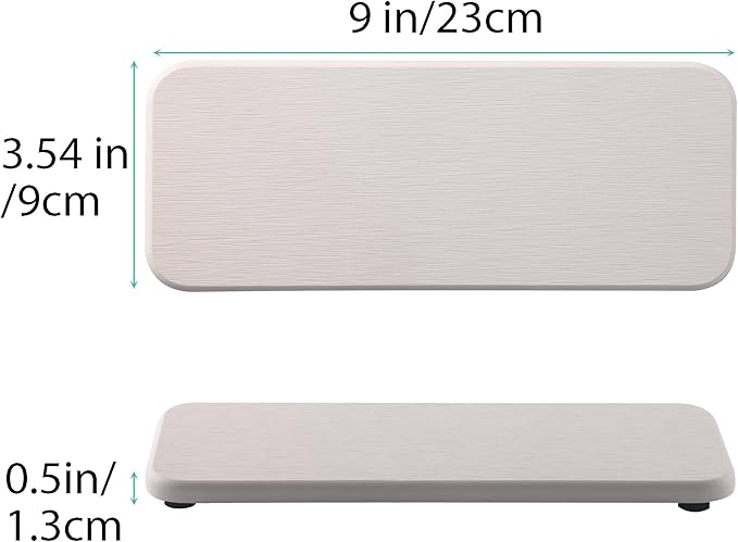 2 Pcs Water Absorbing Stone Trays, Kitchen/Bathroom Sink Soap Dish, Diatomite - Image 3