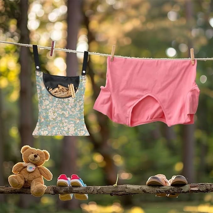 Clothespin Bag, Hanging Laundry Bag, Clothes Lines - Image 3