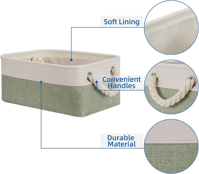 Temary Small Storage Baskets Small Fabric Bins - Image 3
