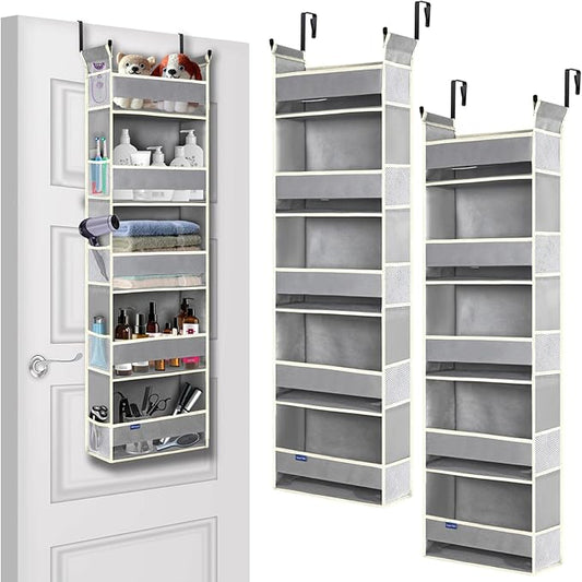2 Pack Over The Door Hanging Organizer 5-Shelves and 10 Side Pockets, Over The by ROOMTALK
