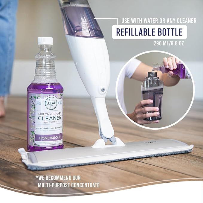 Don Aslett's Spray Mop Plus+ for Floor Cleaning| 360° Rotatable Head | Reusable - Image 4