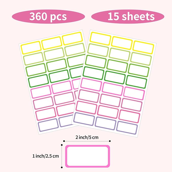 STARLIBOO Removable Freezer Labels, 1x2 Inch Color Coding Removable Labels - Image 4