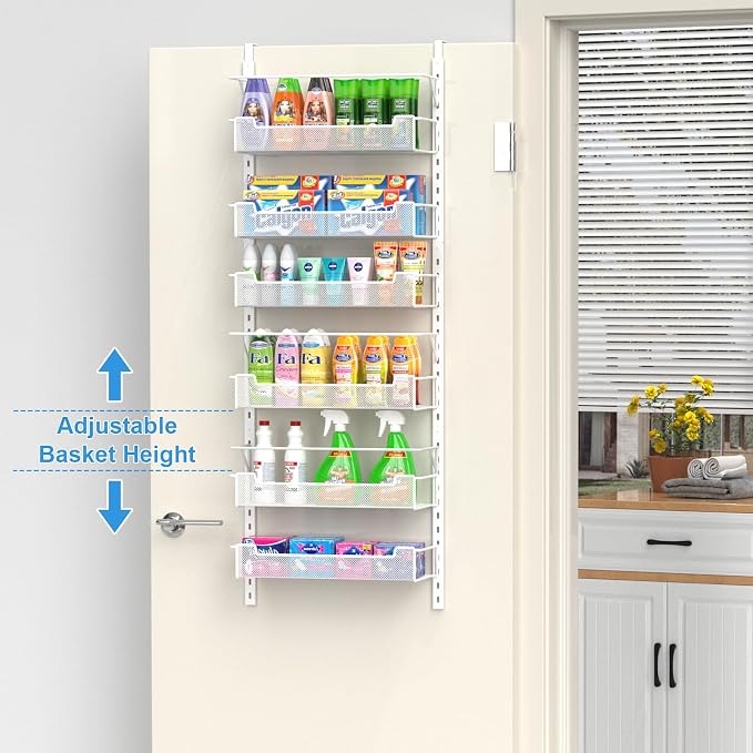 Over the Door Pantry Organizer, 6-Tier Over the Door Organizer - Image 4