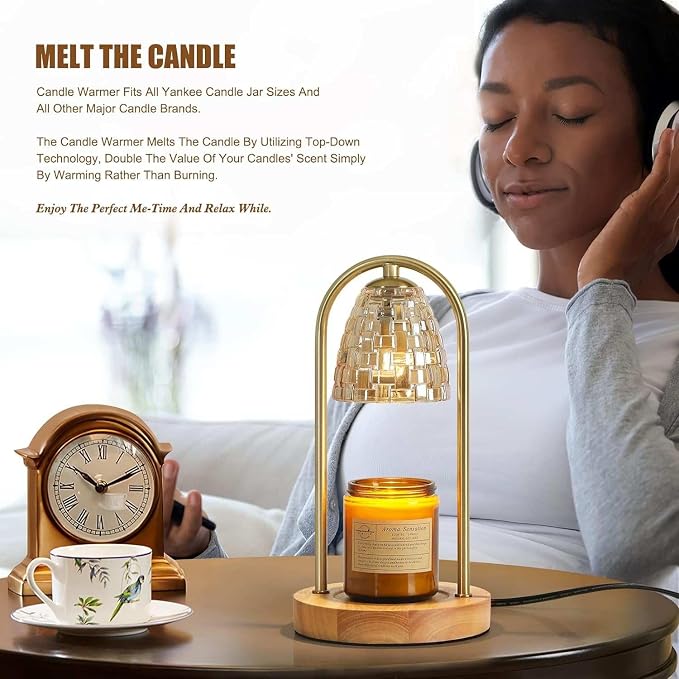 Candle Warmer Lamp with Timer and Dimmer, Electric Scented Wax Warmer - Image 7