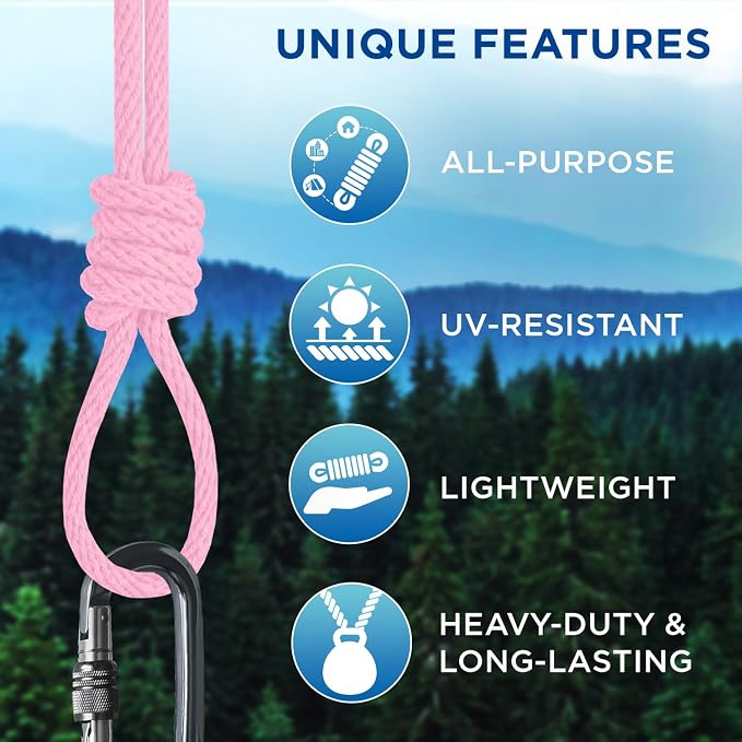 TECEUM Cotton Rope 3/16” – 100 FT – Strong All-Purpose Braided Rope – Natural - Image 4