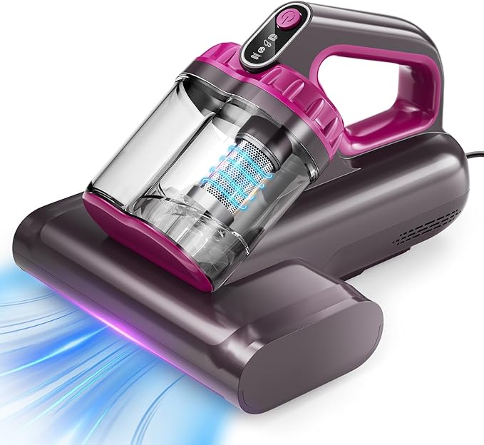 Mattress Vacuum Cleaner, 17Kpa 650W Bed Vacuum Cleaner, 273nm UV-C Light & by BYHUME