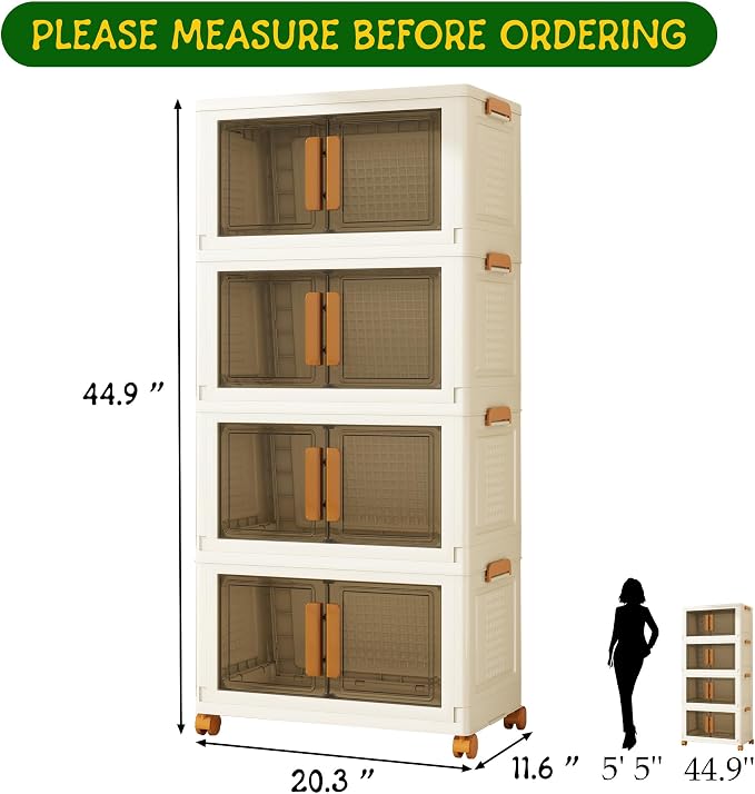 4 Tier Stackable Plastic Storage Bins - Image 4