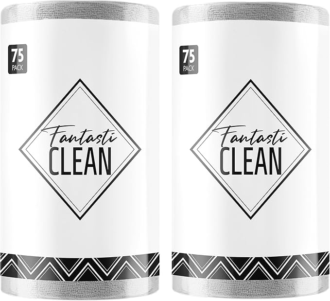 Fantasticlean Microfiber Cleaning Cloth Roll -150 Pack, Tear Away Microfiber by Fantasticlean