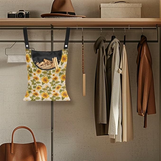 Sunflower Clothespin Organizer Bag - Image 5
