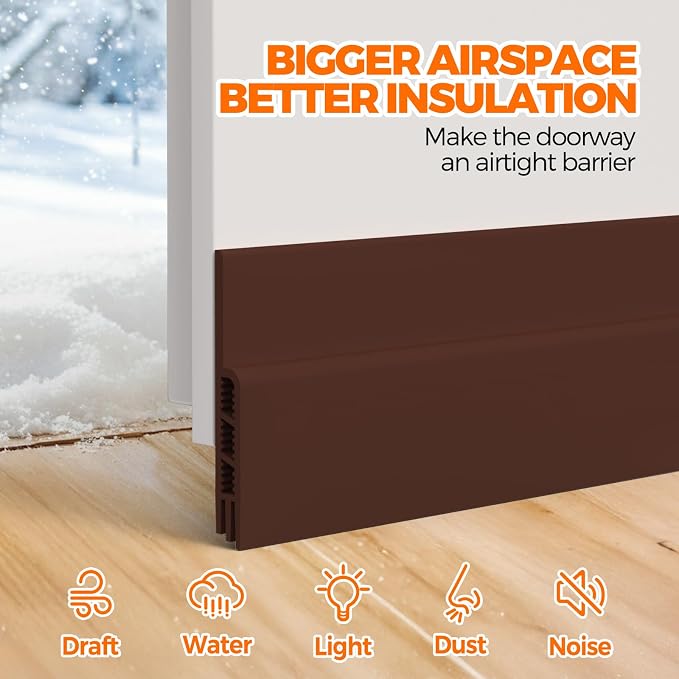 Holikme Door Draft Stopper Under Door Draft Blocker Insulator Doors Sweep - Image 2