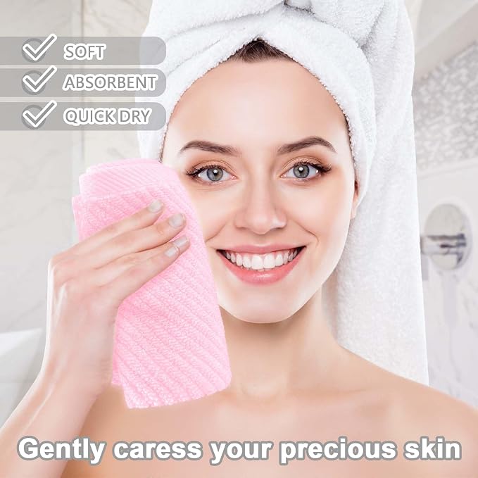 VOOVA & MOVAS Towels for Face, Luxury Hand Towels Set of 6, Fluffy Facial - Image 4