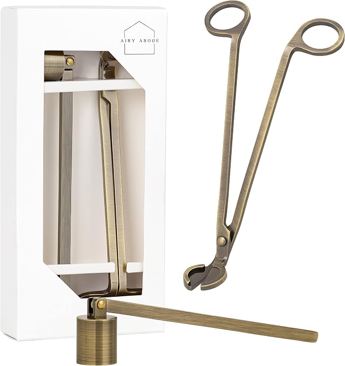 Candle Wick Trimmer and Candle Snuffer Accessory Set – Pick Your Color by Airy+Abode