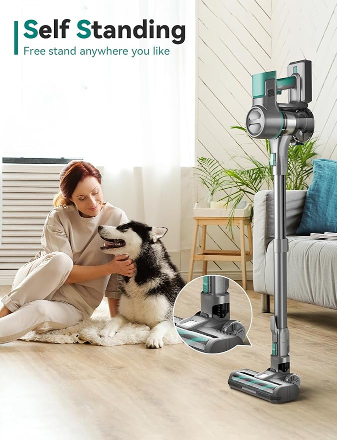 DEVOAC S10K Cordless Vacuum Cleaner, 45Kpa 50mins Lightweight Stick Vacuum - Image 4