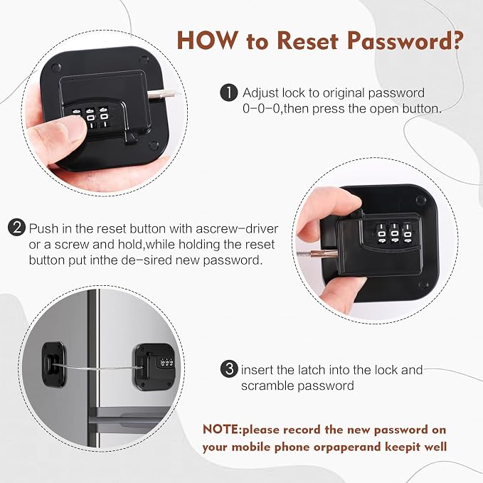 Refrigerator Lock, Combination Lock - Image 6