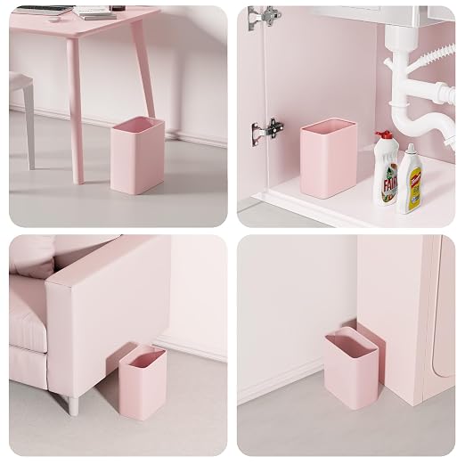 Cesun Pink Bathroom Trash Can 2.1 Gallon Wastebasket, Small Modern Metal - Image 7