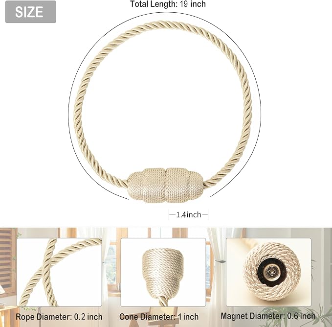 Magnetic Curtain Tiebacks - Image 2