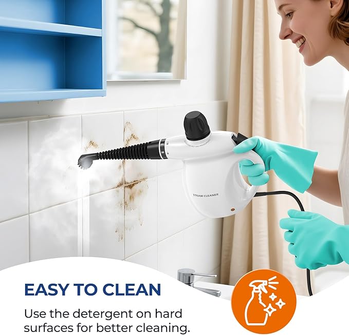 LABIGO Steam Cleaner, Pressurized Handheld 13pcs Multi-Purpose Natural Deep - Image 6
