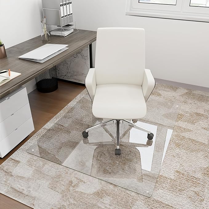 Tempered Glass Floor Mat for Office Chair, for Carpeted or Hard Floor, - Image 7