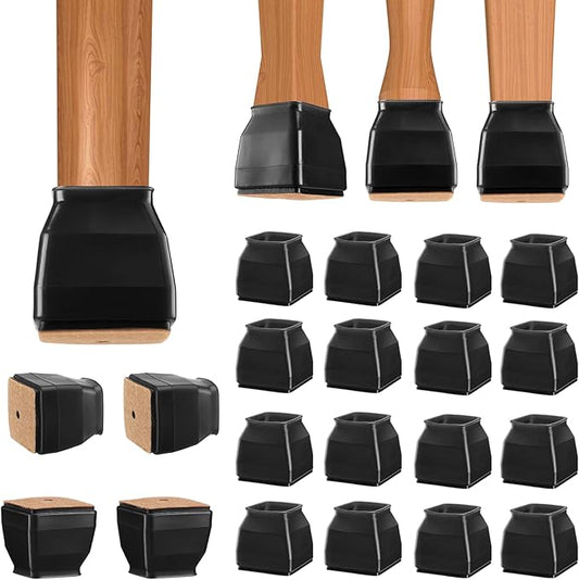 BALEINE 16 Pack Silicone Chair Leg Floor Protectors, Stool Leg Protectors Cap by BALEINE