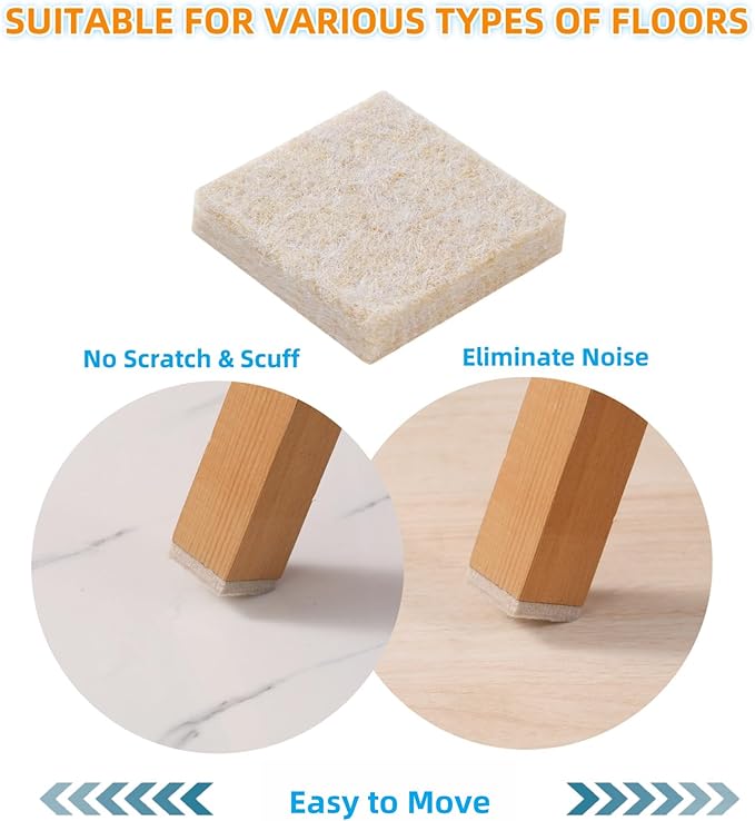 Furnigear Felt Furniture Pads for Hardwood Floor - Image 6