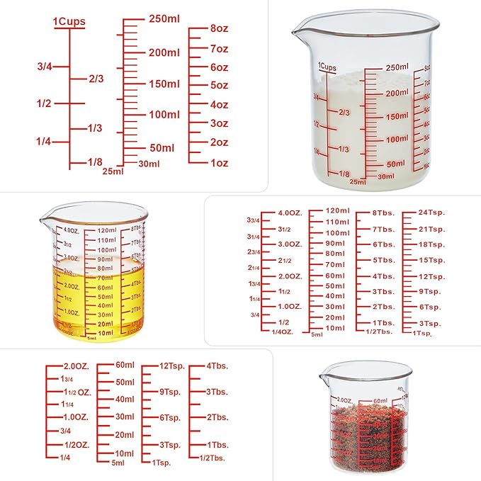 Ackers High Borosilicate Glass Measuring Cup Set - Image 8