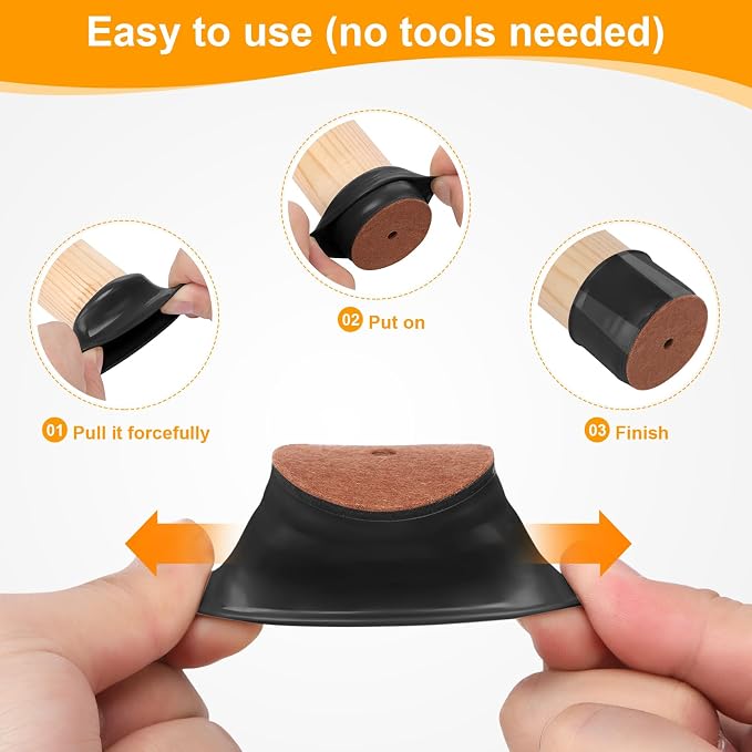 CHUNZEXI 32 Pack Chair Leg Floor Protectors - Image 4