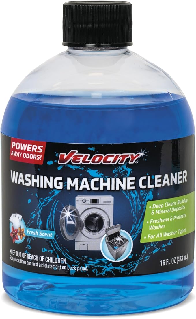 Velocity Washing Machine Cleaner – 4 Uses Per Bottle. Removes Hardwater Stains by Velocity
