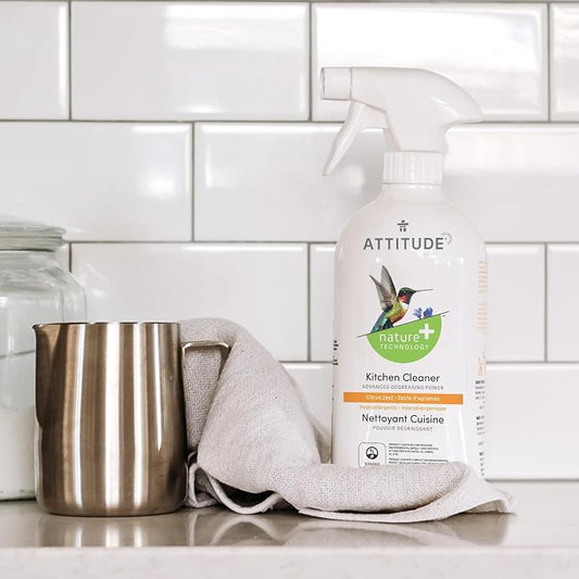 ATTITUDE Kitchen Cleaner Spray, EWG Verified, Powerful Degreaser, Cuts Grease & - Image 2