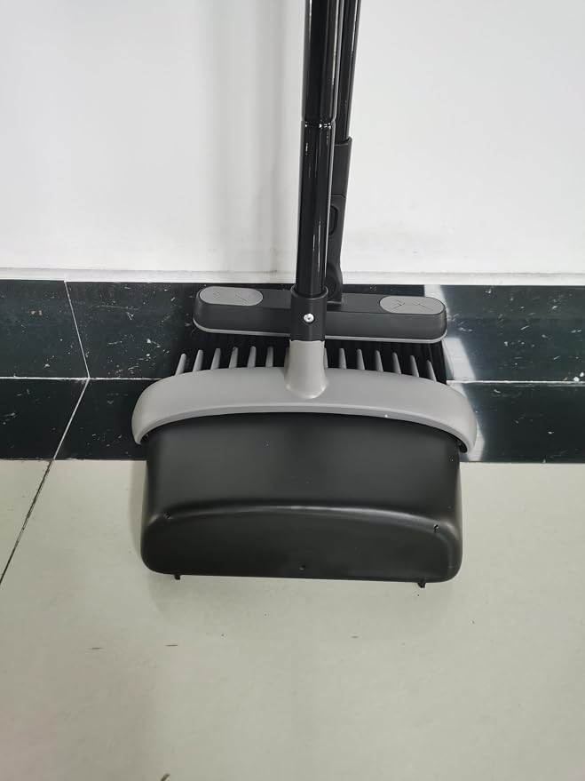 JEHONN Broom and Dust Pan, 54.3 inches Long Handle Swivel Brush, Upright - Image 13