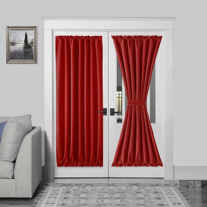 DWCN French Door Curtains – Rod Pocket Thermal Blackout Curtain by DWCN