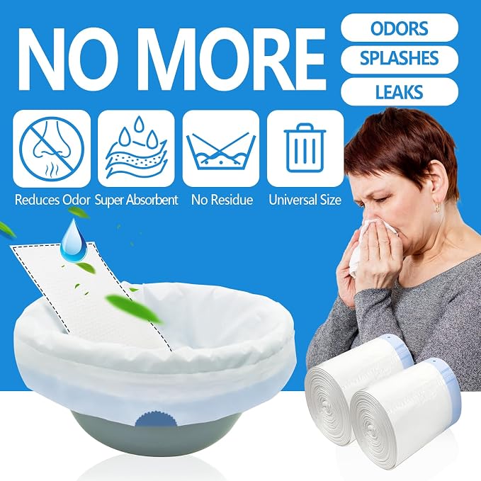 Commode Liners with Highly Absorbent Pads - Image 2