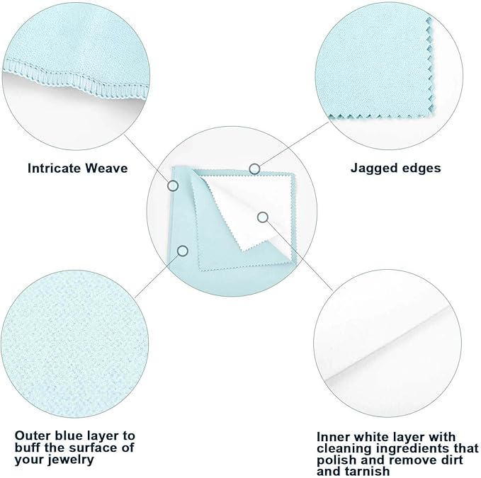 SEVENWELL Silver Polishing Cloth, Jewelry Cleaner Cloth - Image 2