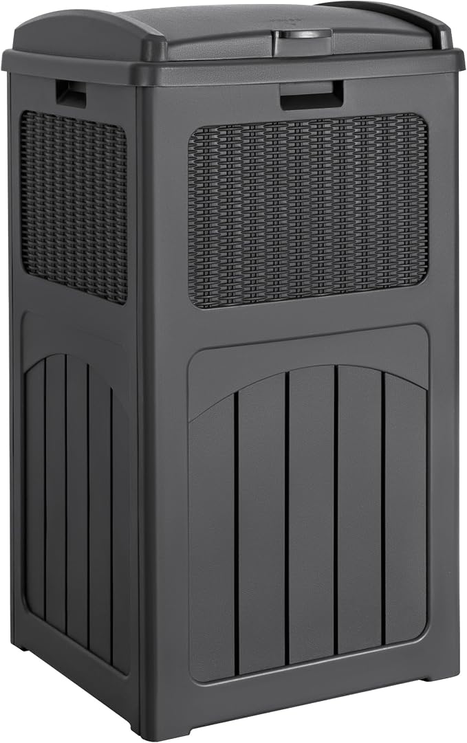 Devoko 33 Gallon Outdoor Trash Can, Hideaway Garbage Bins by DEVOKO