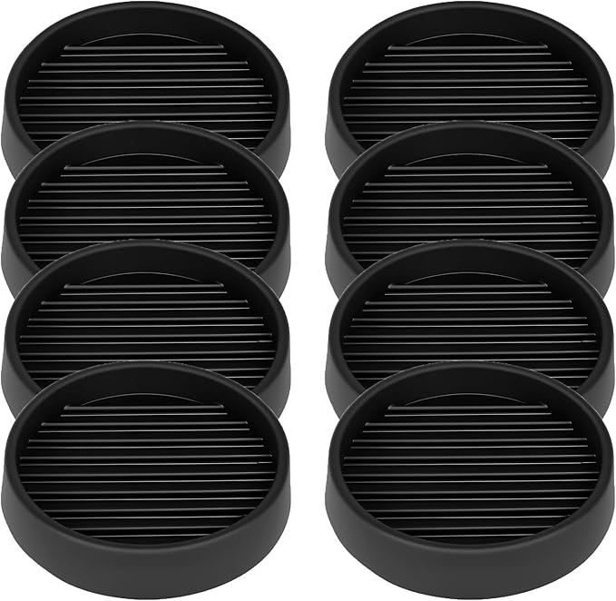 Non Slip Furniture Pads, 2.5” Round Rubber Caster Cups, Anti-Slip Gripper by VOCOMO