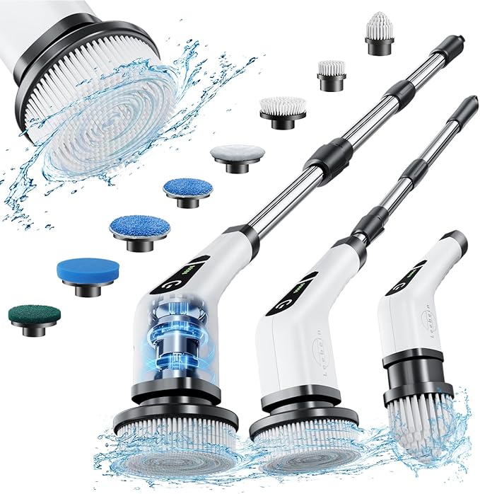 Leebein Electric Spin Scrubber, Cordless Cleaning Brush by Leebein