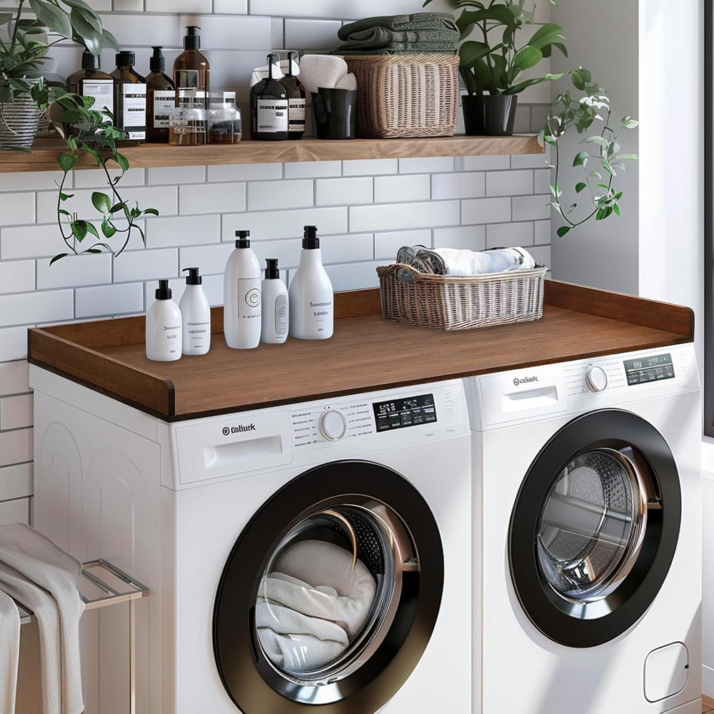 Gashell Washer Dryer Countertop, 27.5" x 54" Bamboo Washer and Drye...