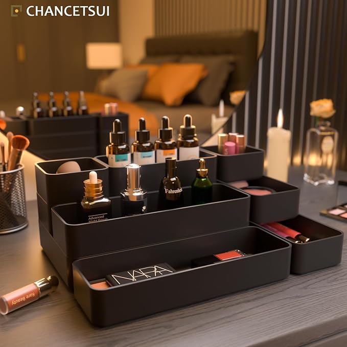 9 Pcs Stackable Drawer Organizer Trays Set, Desk Drawer Organizer Office. - Image 2