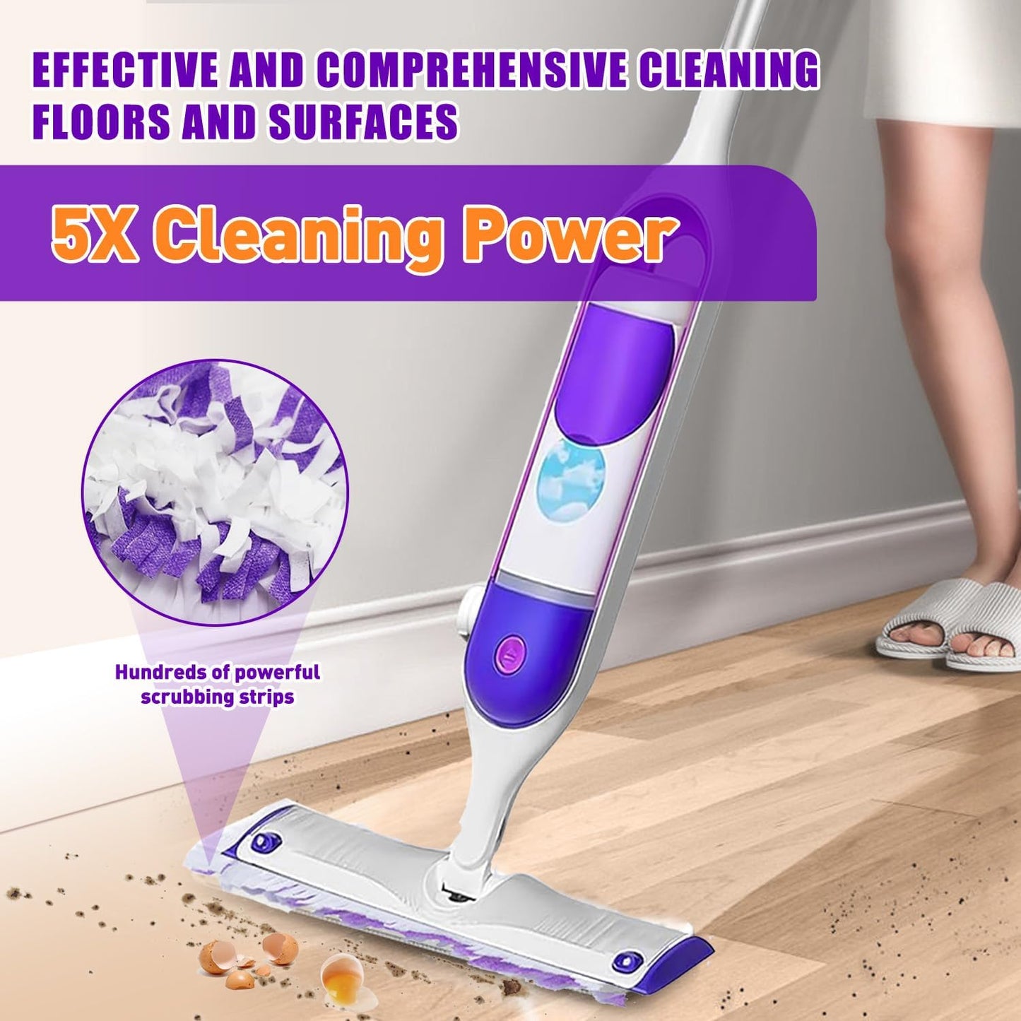 Power Mop Pads Refills for Swiffer PowerMop Multi-Surface Mopping Pad Disposable Replacement Mop Pads Compatible with Swiffer PowerMop,Safe on All Finished Floors,18 Count