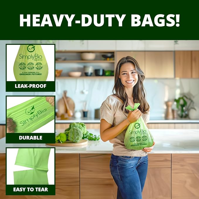 Simply Bio 3 Gallon Compostable Trash Bags Liners - Image 4