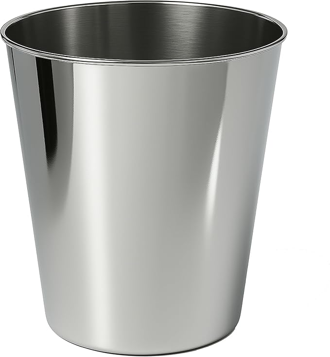 happimess HPM1113D Nolan Modern Classic Smooth Steel 2-Gallon Wastebasket by Happimess