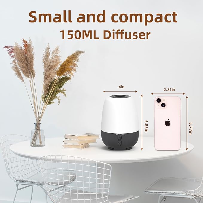 150ML Rechargeable Battery Operated Essential Oil Diffuser, Portable Cordless - Image 4