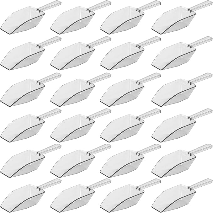 Clear Plastic Acrylic Scoops 24 Pcs | 6.5” Medium Kitchen Scoop | Wedding by Anapoliz